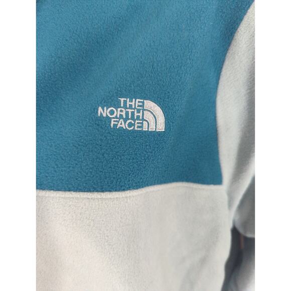 The North Face TKA Glacier 1/4 Zip Pullover Teal & Gray Sweater Women's Large - Picture 3 of 7